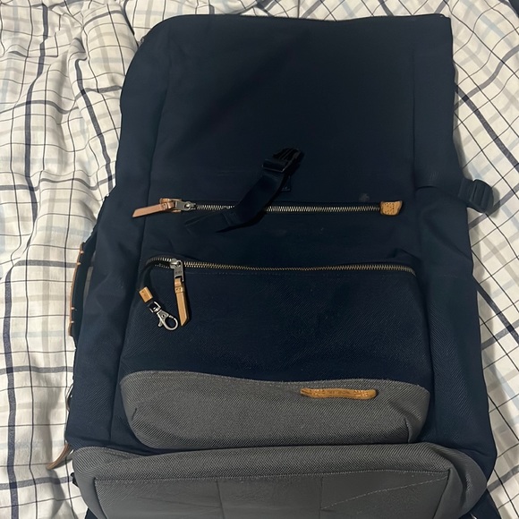 Tumi Ridley Roll TopBackpack Navy blue: water bottle holder